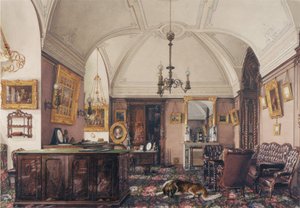 Interiores del Palacio de Invierno. El estudio del Gran Príncipe Nicolás Nicolaievich, 1856