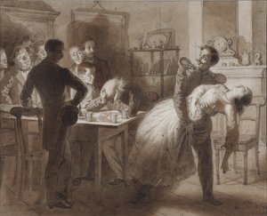 Ilustración del poema La esposa del tesorero de Tambov de M. Lermontov, 1862 de Konstantin Dmitrievich Flavitski