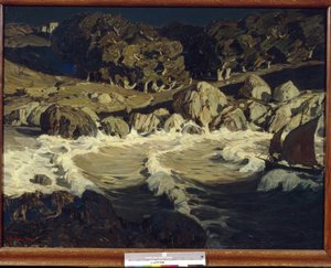Paisaje de mar por la noche de Konstantin Fedorovich Bogaevsky