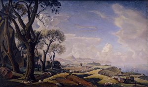 Paisaje con árboles, 1927 de Konstantin Fyodorovich Bogayevsky
