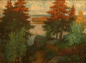 Paisaje otoñal, 1920 de Konstantin Ivanovich Gorbatov