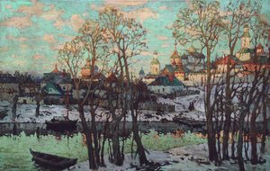 Paisaje urbano, 1915 de Konstantin Ivanovich Gorbatov