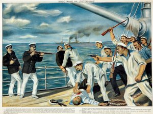 El motín en el acorazado Potemkin en 1905 de Konstantin Ivanovich Maximov