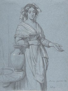 Estudio de una mujer romana, 1841 de Konstantin Johannes Franz Cretius