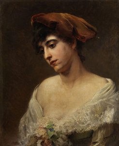 Konstantin Makovsky Retrato de una joven