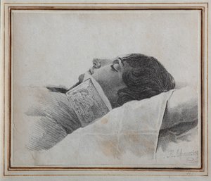 Dimitri Venevitinov 1805-1827 en el lecho de muerte, 1827