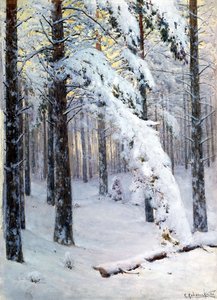 Bosque de invierno de Konstantin Yakovlevich Kryzhitsky