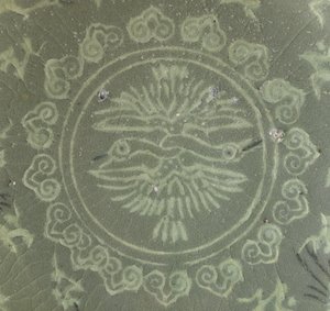 Cuenco con grullas y nubes, c.1150-1200 de Korean School