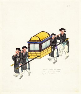 Ejemplo de un palanquín cerrado, publicado c.1890