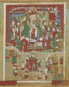 Ogwan, el cuarto rey del infierno, 1798 de Korean School