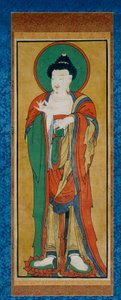 Buda Tathagata, finales del siglo XIX (pergamino colgante; tinta y color sobre papel)