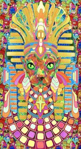 El gato faraón psicodélico