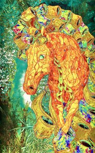 Caballo de la selva vibrante