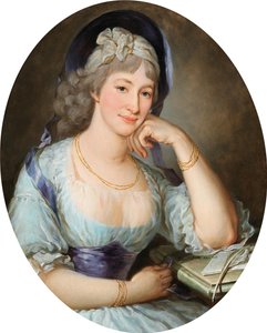 Retrato de la condesa Maria Ernestine Gräfin Esterházy-Starhemberg 1754-1813, principios de 1770 de Krafft