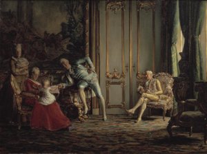 Un interior del siglo pasado. Escena de la corte de Christian VII de Kristian Zahrtmann