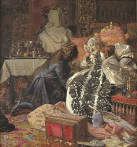 La muerte de la reina Sophie Amalie de Kristian Zahrtmann
