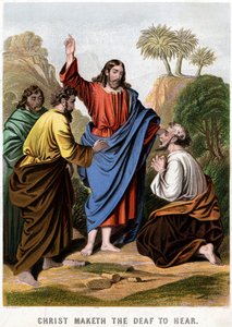 Cristo hace oír a los sordos, 1860 de Kronheim and Co
