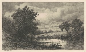 En el río Shepang, Connecticut de Kruseman Van Elten