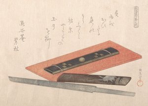 Cuchillo y dos mangos de cuchillo, siglo XIX de Kubo Shunman