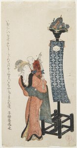 Madre con Bebé Señalando, finales del siglo XVIII-principios del siglo XIX de Kubo Shunman