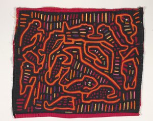 Panel de camisa (mola), c.1950 (algodón aplicado) de Kuna Indian Culture