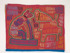 Panel de camisa (mola), c.1950 (algodón aplicado) de Kuna Indian Culture