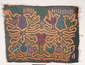 Panel de camisa (mola), c.1950 (algodón aplicado) de Kuna Indian Culture