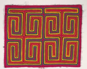 Panel de camisa (mola), c.1950 (algodón aplicado) de Kuna Indian Culture