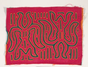 Panel de camisa (mola), c.1950 (algodón aplicado) de Kuna Indian Culture
