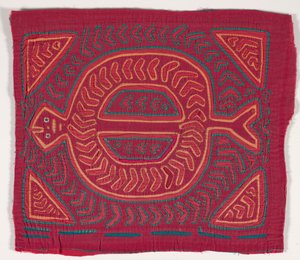 Panel de camisa (mola) (algodón aplicado) de Kuna Indian Culture