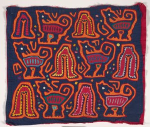 Panel de camisa (mola) (algodón aplicado) de Kuna Indian Culture
