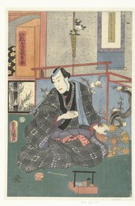 Actor en su camerino de Kunisada (II) , Utagawa