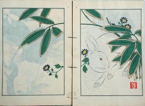El conejo, de una colección de obras del artista publicada por Kobyashi Bunscichi en 1901 de Kurokawa Yasusada Kigyoku
