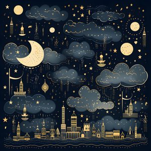 Esta es una colección de ilustración aislada fantasía de los elementos del cielo 2