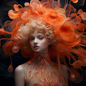 Retrato de cerca de las bellas flores submarinas de las anémonas de mar Actinia Goettin 1 de Kurt Heppke