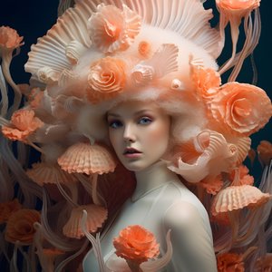 Un retrato de cerca de las bellas flores submarinas de las anémonas de mar Actinia Goettin 3
