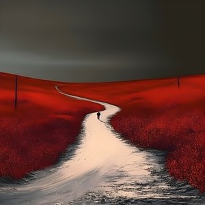 Un largo camino rojo. Caminando. Como el héroe que nunca caminó. 1