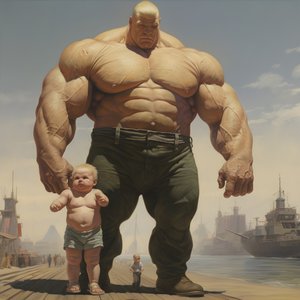 Intimidating and nasty weightlifter steroid freak buff babe with huge muscular man 3