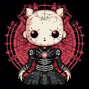 Hello Kitty als Pinhead Camiseta Diseño 3