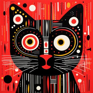 Gato a rayas negras y rojas 3