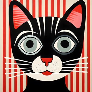 Gato a rayas negras y rojas 4