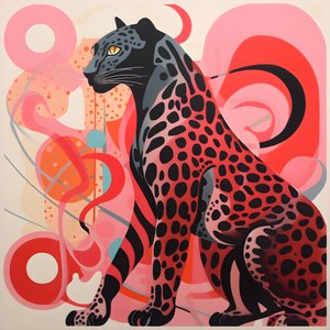 Rayas de leopardo con remolinos y lazos 1