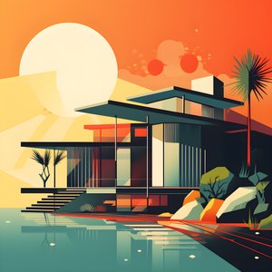 Gráficos de diseño moderno de mediados de siglo 4