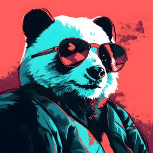 Panda con gafas 4