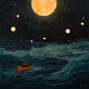 Dos barcos se deslizaban silenciosamente por aguas negras como la tinta hacia el remolino de Caribdis, con la luna llena como única luz en el mundo vacío del Mar del Norte. 2 de Kurt Heppke