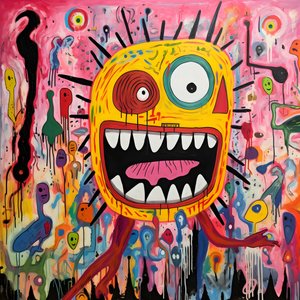 una estridente pintura acrílica 4 de Kurt Heppke