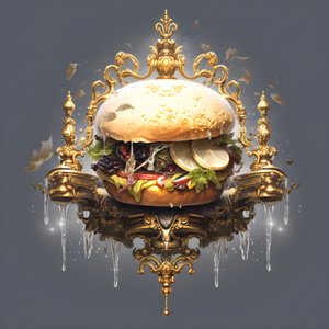 una hamburguesa de marmor blanco 3