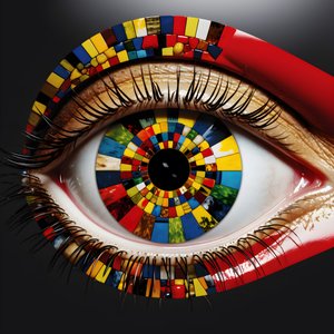 un ojo que parece una diana 1