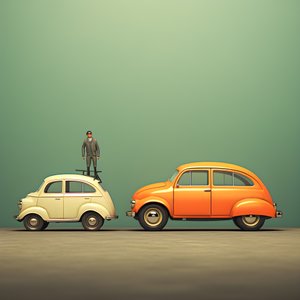un coche grande y uno pequeño 2