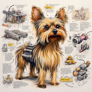 una explicación para un perro Yorkie mecánico 3